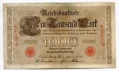 Germany - Empire 1000 Mark 1908 
P# 36; Grabowski DEU-33; # 295173 B; VF