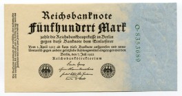 Germany - Weimar Republic 500 Mark 1922 
P# 74b; Grabowski DEU-82a; # O 8353689; UNC