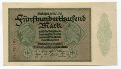 Germany - Weimar Republic 500000 Mark 1923 
P# 88b; Grabowski DEU-99f; # 6AC 328705; XF