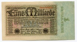 Germany - Weimar Republic 1 Milliarde Mark 1923 
P# 114; Grabowski DEU-131b; # 20AC 100031; AUNC