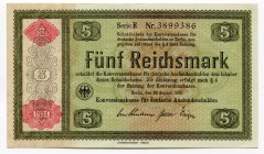 Germany - Third Reich 5 Reichsmark 1934 
P# 207; Grabowski DEU-232a; # E 3899386; UNC