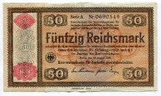Germany - Third Reich 50 Reichsmark 1934 
P# 211; Grabowski DEU-236a; # A 0690549; VF-XF