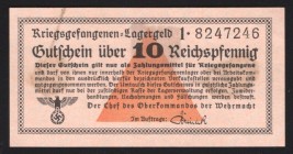 Germany - Third Reich Lagergeld 10 Reichspfennig 1939 Rare
Ro# 516; VF-XF