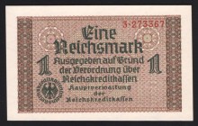 Germany - Third Reich 1 Reichsmark 1940 - 1945
P# R136a; 6 digits; UNC