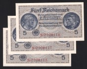 Germany - Third Reich 5 Reichsmark 1940 - 1945
P# R138a; UNC