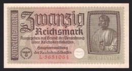 Germany - Third Reich 20 Reichsmark 1940 - 1945
P# R139; UNC