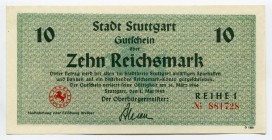 Germany - Third Reich 10 Reichsmark 1945 Stuttgart RARE
№ 881728; UNC; 2nd World War; RARE