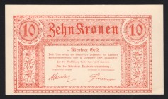 Austria Carinthia 10 Kronen 1918 
P# S102; UNC