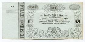Austria-Hungary Tetschen 10 Kreuzer (ND) Conventions-Munze 
Tetschner Rentamte; AUNC
