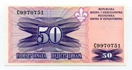 Bosnia and Herzegovina 50 Dinara 1995 
P# 47; # C 9970751; UNC