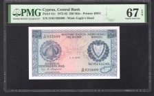 Cyprus 250 Mils 1979 PMG 67
P# 41c; UNC