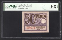 Danzig 50 Pfennig 1919 PMG 63
P# 11; UNC