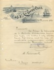 Finland J.E. Cronvall Financial Records 1898 
Helsinki (Helsingfors); Watermark; XF