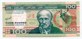 Finland - Lapland 100 Kroner 2017 Specimen "Johan Turi"
Fantasy Banknote; Limited Edition; Made by Matej Gábriš; BUNC
