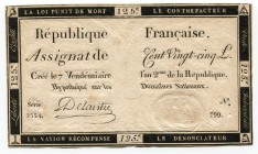 France 125 Livres 1793 
P# A74; Pin Holes; XF