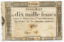 France 10 000 Francs 1795 
P# A82; # 1583 35; F