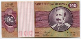 Brazil 100 Cruzeiros 1970 - 1981
P# 195; № A11545019738; UNC