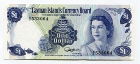 Cayman Islands 1 Dollar 1974 
P# 5e; Sig. Jefferson; serial # prefix A/6; UNC