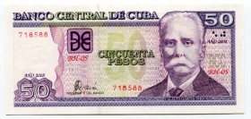 Cuba 50 Pesos 2008 
P# 123e; # 718588; UNC