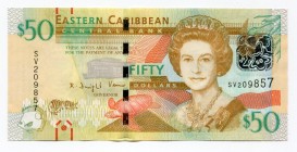 East Caribbean States 50 Dollars 2015 (ND)
P# 54b; UNC