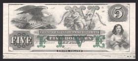 United States The New England Commercial Bank Rhode Island 5 Dollars 1861 
UNC