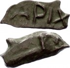 Ancient Greece Olbia Dolphin 450 - 400 BC
2,70 g; Circa 437-410 BC, SNG BM Black Sea 374-6,Dolphin right,APIX[O] on blank surface,