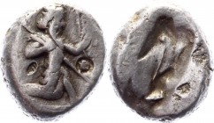 Persia Siglos 490 - 475 BC Sardis
SGCV# II 4678; Silver 5,63g.; Contermarked; Darius I-Xerxes I; VF+