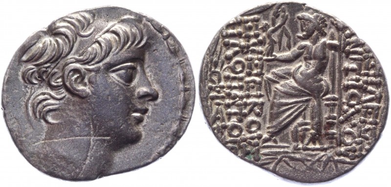 Seleucid Empire Tetradrachm 94 - 83 BC Antiochos X
Newalell# 430; Silver 15,79g...