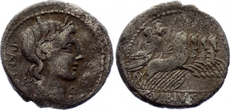 Roman Republic Denarius 90 BC C. Vibius C.F
Obv: PANSA - Laureate head of Apoll...