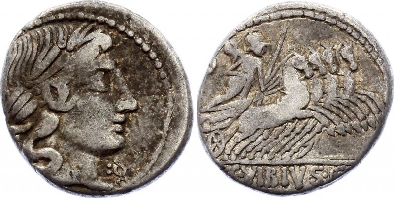 Roman Republic Denarius 90 BC C. Vibius C.F
Obv: PANSA - Laureate head of Apoll...