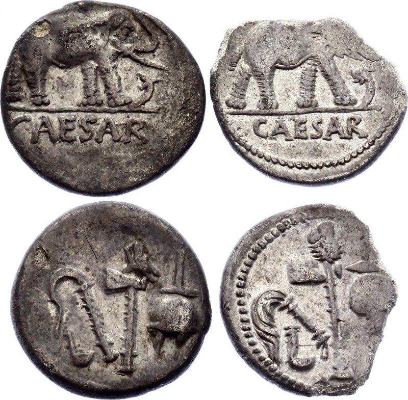 Roman Republic 2 x Denarius 49 BC Julius Caesar
Military Mint Traveling With Ca...