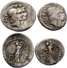 Roman Republic 2 x Denarius 46 BC Mn. Cordius Rufus
Obv: RVFVS·III.VIR Conjoined heads of the Dioscuri right. Rev: MN. CORDIVS Venus Verticordia stan...