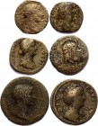 Roman Empire Lot of 6 Coins 100 - 230 AD
Lot of six roman bronzes.