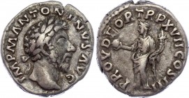 Roman Empire Denarius 162 - 163 AD Marc Avreliy
3,33 g; Obv: IMPMANTONINVSAVG - Laureate head right. ev: PROVDEORTRPXVIICOSIII - Providentia standing...
