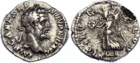 Roman Empire Denarius 193 AD Septimius Severus Victory
2,53 g; Obv: IMPCAELSEPSEVPERTAVG - Laureate head right. Rev: VICTAVGTRPCOS - Victory advancin...