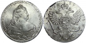 Russia 1 Rouble 1739 
Bit# 204; Silver 25,0g.; AUNC
