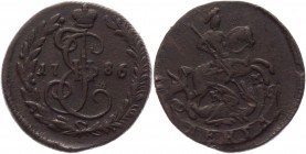Russia Denga 1786 KM 
Bit# 824; 1 Roubles by Petrov; Copper 4,47g.; Suzun mint; XF
