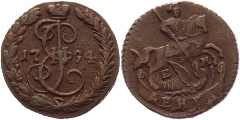 Russia Denga 1794 EM
Bit# 734; Conros# 223/33; Copper 4,68g.; UNC