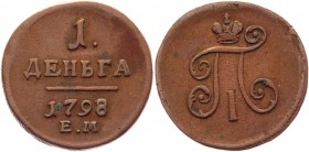 Russia Denga 1798 EM
Bit# 129; Conros# 226/4; Copper 5,19g.; XF