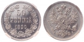 Russia - Finland 50 Pennia 1890 L
Bit# 234; Silver ; NGC PF64