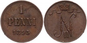 Russia - Finland 1 Penni 1895 
Bit# 458; Conros# 489/22; Copper 1,27g.; UNC (MS?)