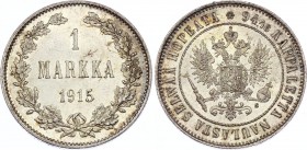 Russia - Finland 1 Markka 1915 S
Bit# 401; Silver 5.08g; UNC