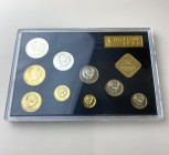 Russia - USSR Set of 9 Coins & Token 1980 ЛМД
1 2 3 5 10 15 20 50 Kopeks 1 Rouble 1980 ЛМД; Prooflike; Original Package