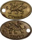 Great Britain Wales Cymru Token 
8.17g 55x34mm