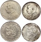 Czechoslovakia 50 & 100 Korun 1949 
Silver; 70th Birthday - Josef V. Stalin