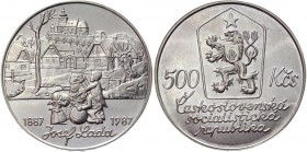Czechoslovakia 500 Korun 1987 
KM# 136; Silver 23,92g.; UNC