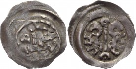 Austria Habsburg Babenberger Pfennig 1230 - 1246
CNA# B140; Silver 0,77g.; Friedrich II; Wiener Neustadt.; XF
