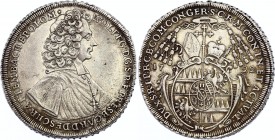 Austria Bohemia Olmutz 1 Thaler 1722 
KM# 414; Silver; Wolfgang von Schrattenbach; Unmounted