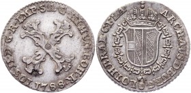 Austrian Netherlands 10 Liard 1788 Joseph II RARE
KM# 36; Herinek 393; Silver 2,15g.; UNC; Rare.