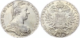 Austria 1 Thaler 1780 SF Restrike
KM# T1; Silver; Restrike; Maria Theresia